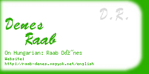 denes raab business card